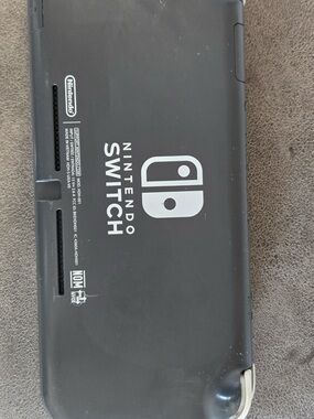 Nintendo Switch Black Back Cover with White Logo